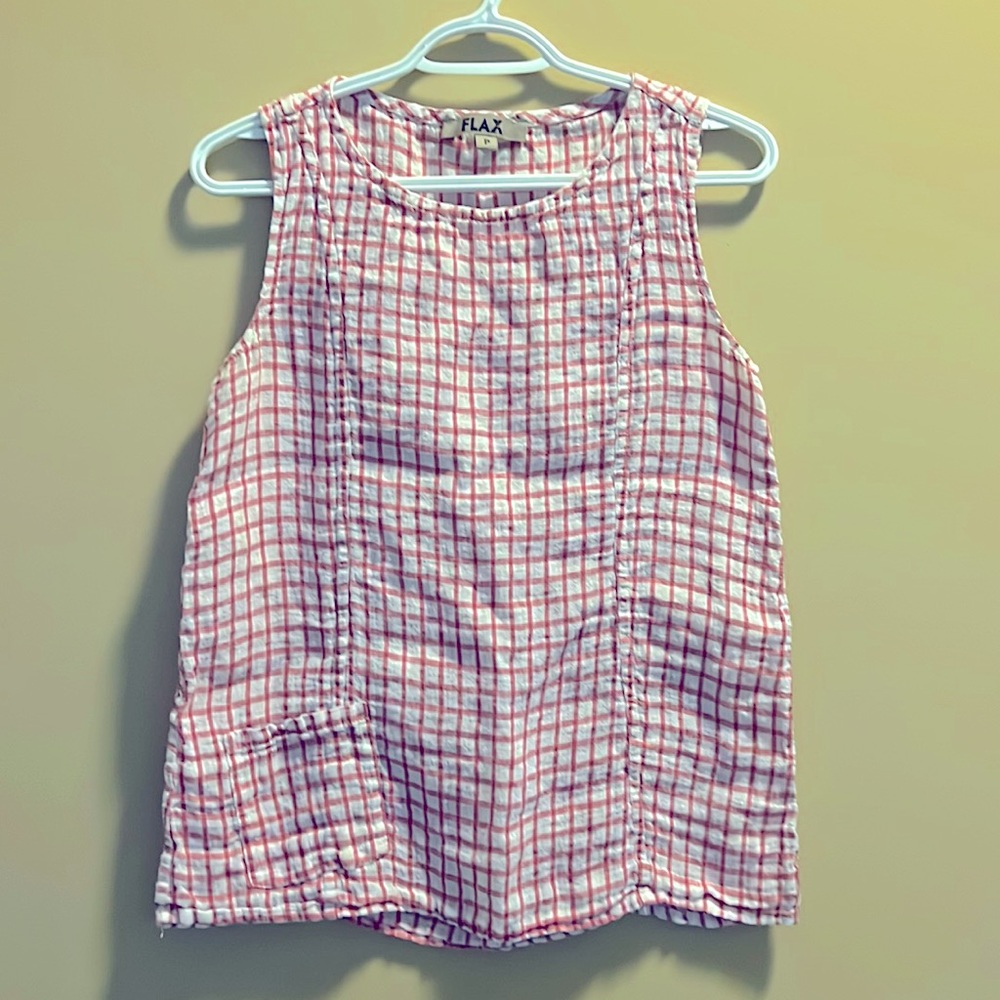 Flax 💯 Linen Tank with pocket